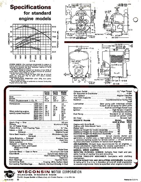 wisconsin vh4d engine specifications